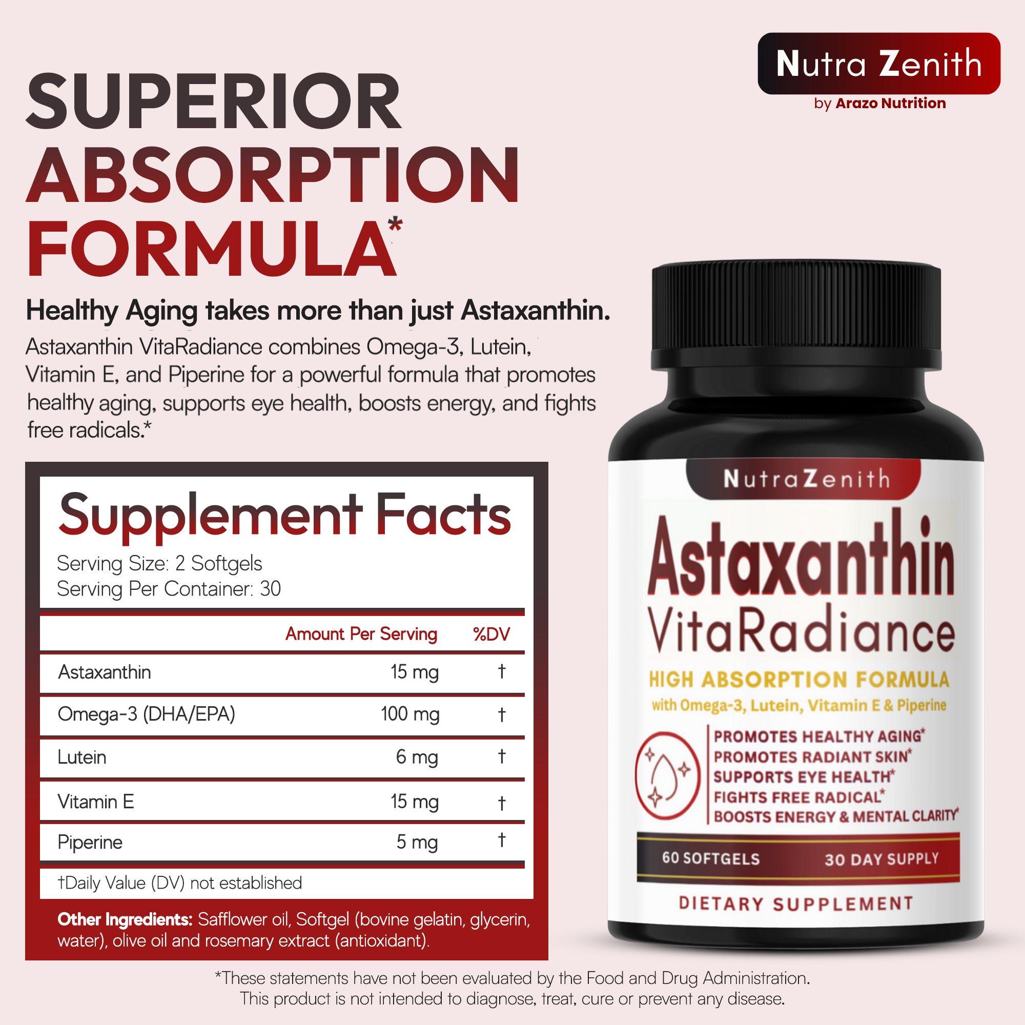 NutraZenith - Astaxanthin VitaRadiance