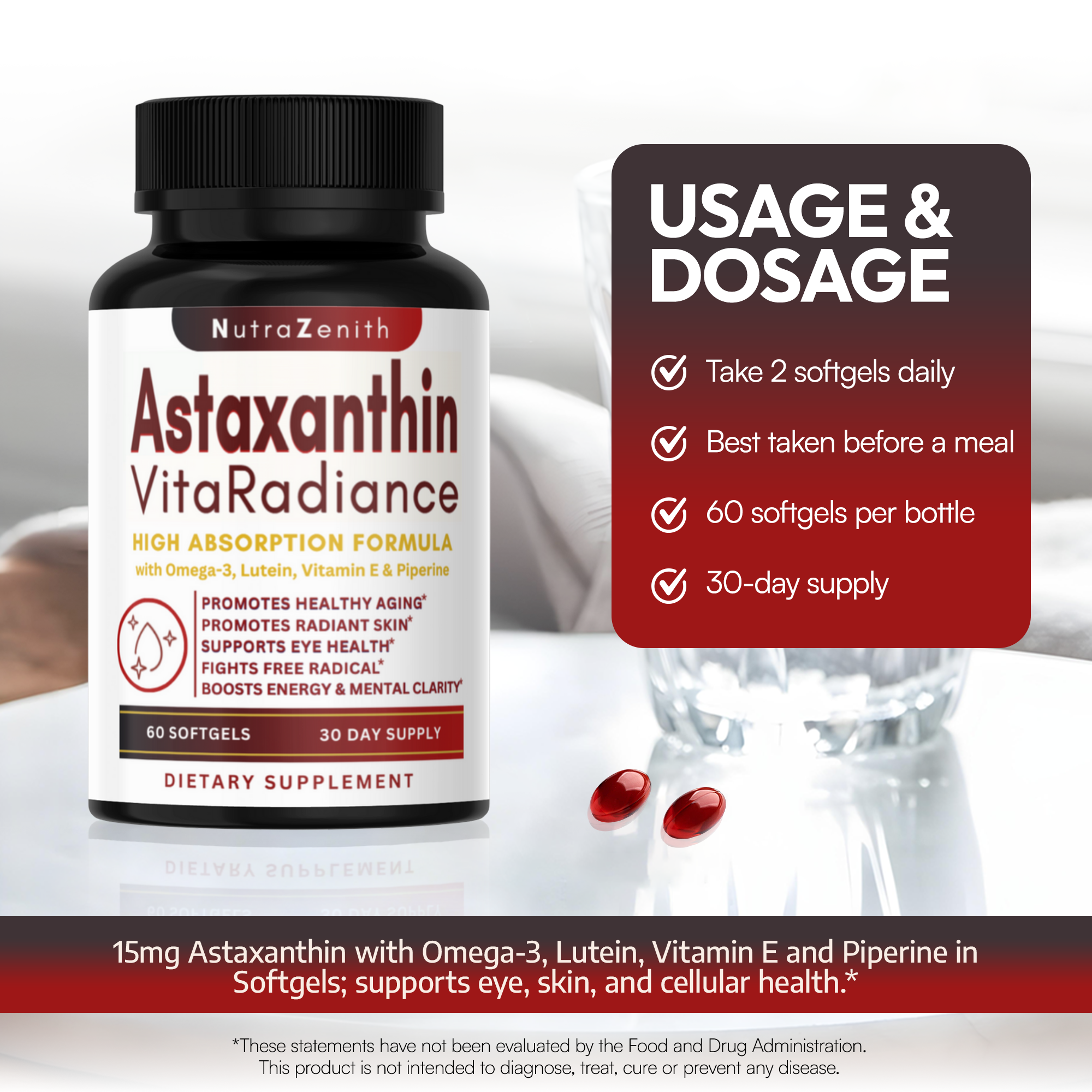 NutraZenith - Astaxanthin VitaRadiance